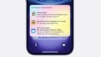 Apple Intelligence resumirá los mensajes para que las notificaciones sean más precisas. (Apple)