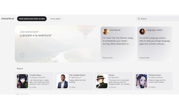Character.AI tiene un amplio catalogo de chatbots impulsados por inteligencia artificial. (Character.AI)