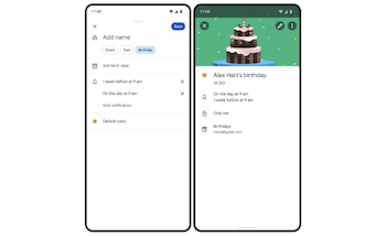 Los usuarios pueden programar notificaciones anuales de cumpleaños. (X: Google Workspace)
