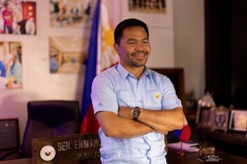 El pugilista se registró como candidato a presidente de Filipinas en 2022. (REUTERS/Eloisa Lopez)