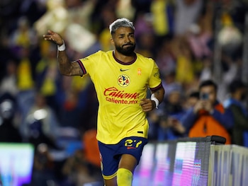 Rodrigo Aguirre fue la figura en el partido de América vs Toluca ( REUTERS/Henry Romero)