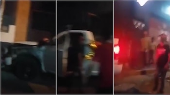 La camioneta era conducida por una persona que se dio a la fuga. Capturas de pantalla.