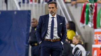 Mandatory Credit: Photo by Trask Smith/CSM/Shutterstock (10324681au)
Costa Rica head coach Gustavo Matosas during the 1st half of a CONCACAF Gold Cup quarterfinals soccer match between Costa Rica and Mexico at NRG Stadium in Houston, TX. Mexico won on penalty kicks 1-1 (5-4)
CONCACAF Gold Cup Quarterfinals Costa Rica vs Mexico, Houston, USA - 29 Jun 2019