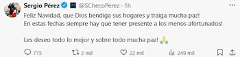 El mensaje que dejo Checo