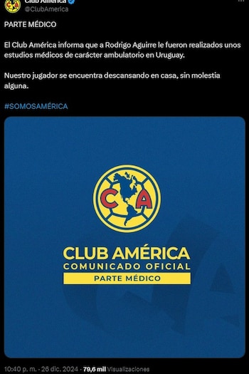 Comunicado del América sobre la