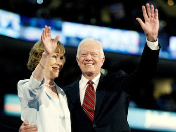 Jimmy Carter y su esposa