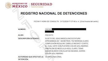 Ficha de la detención de