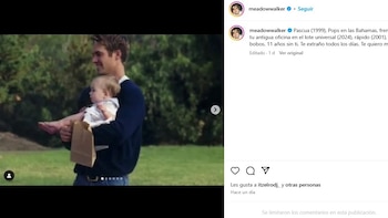 Meadow Walker dijo en su publicación de Instagram que extraña todos los días a su padre, Paul Walker (Créditos: Instagram/ Meadow Walker)