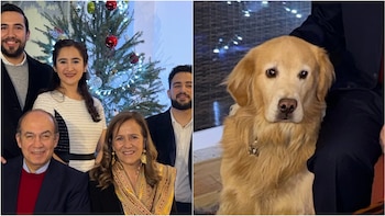 Foto navideña de la familia