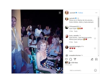 Cecilia Roth escribió en su cuenta de Instagram y despidió a la actriz española Marisa Paredes