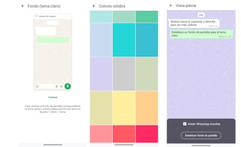En caso de no encontrar una imagen de Navidad en alta calidad, el usuario puede acudir a los fondos de colores sólidos. (WhatsApp)