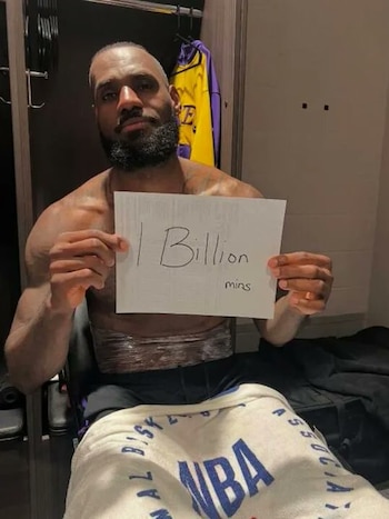El festejo de Lebron a