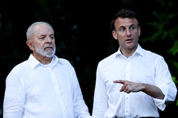 Emmanuel Macron y Lula da