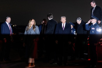 Trump aterrizó en el aeropuerto