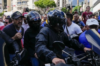 Machado llegó a la concentración