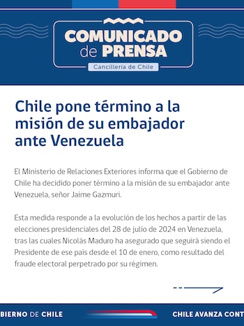 Parte del comunicado difundido por