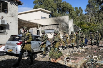 Un grupo de soldados israelíes