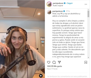 Paris Jackson afirmó que estar