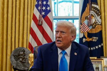 El presidente Trump en la