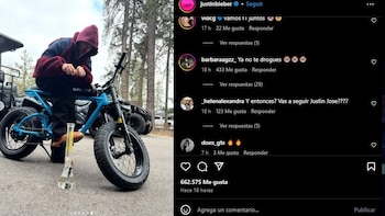 Justin Bieber publicó fotografías fumando