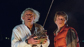 Christopher Lloyd, junto a Michael