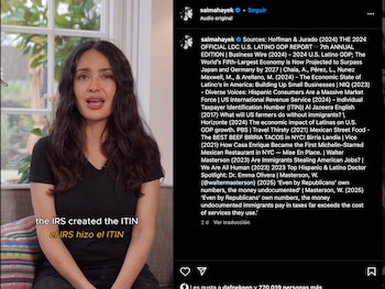 Salma Hayek compartió un video