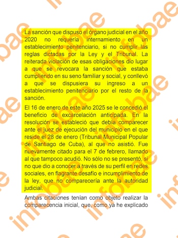 Parte del fallo emitido por