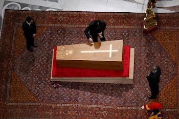 El féretro del papa Francisco