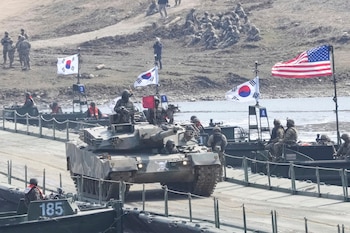Un tanque K1E1 del ejército