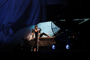 Lady Gaga durante los ensayos