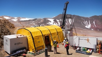 Campamento de exploración minera de