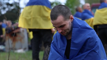 Un prisionero de guerra ucraniano