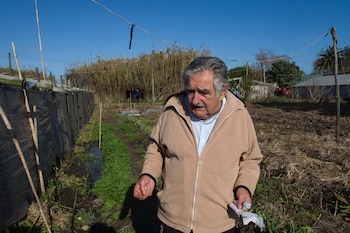José Mujica observa a sus