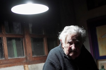 Mujica durante una entrevista con