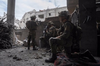 Militares israelíes en la Franja