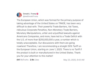 El mensaje de Donald Trump