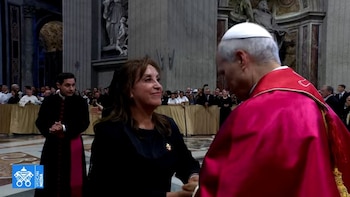 El Papa recibió a Dina