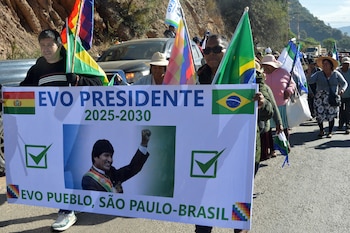 Partidarios del expresidente boliviano Evo