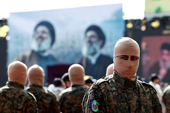 Terroristas de Hezbollah durante el