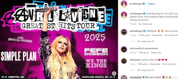 Avril Lavigne se prepara para