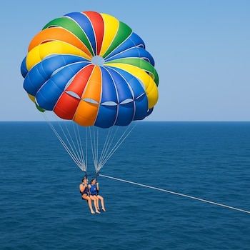 El parasailing consiste en que