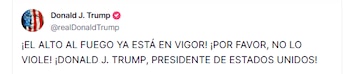 El mensaje de Donald Trump