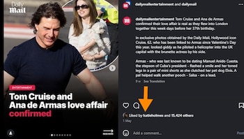 Katie Holmes le dio "me