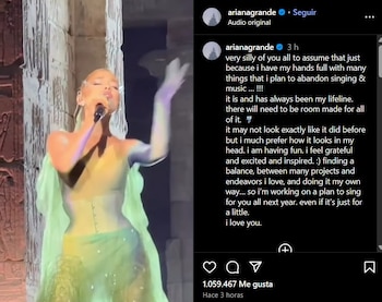 La cantante dio indicios de