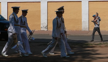 Miembros de una banda militar