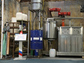 Un laboratorio químico en una