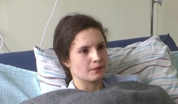 Veronika, quien cayó del noveno