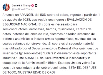 El mensaje de Donald Trump