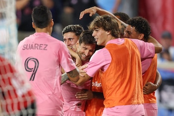 Messi celebra su doblete ante