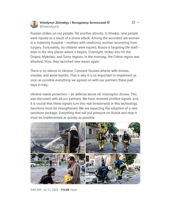 El mensaje de Volodimir Zelensky